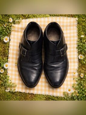 Faux Leather Black Women's Shoes - Size 10